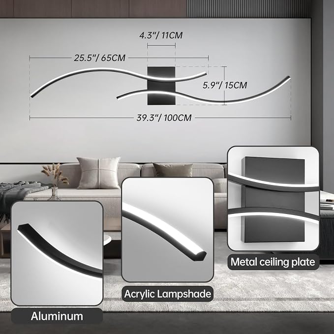 CANEOE Modern Led Wall Light, Bathroom Vanity Light Fixtures Over Mirror - Image 6