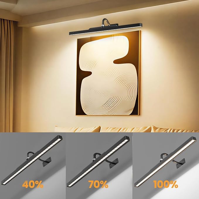 24Inch Picture Lights Battery Powered 6000mAh -3 Pack Black Wireless Remote - Image 5