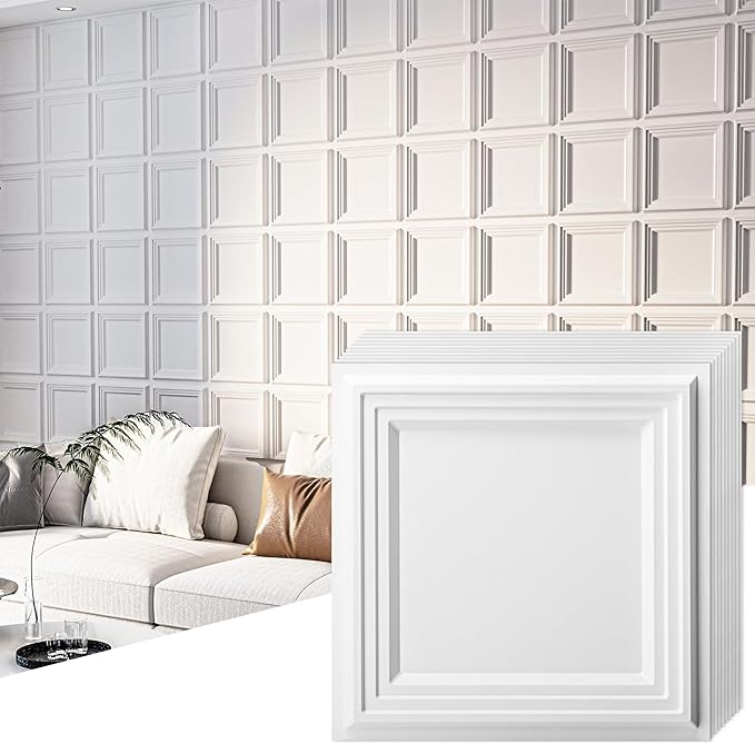 Art3d 33-Pack 3D Textured Accent Wall Panel by Art3d
