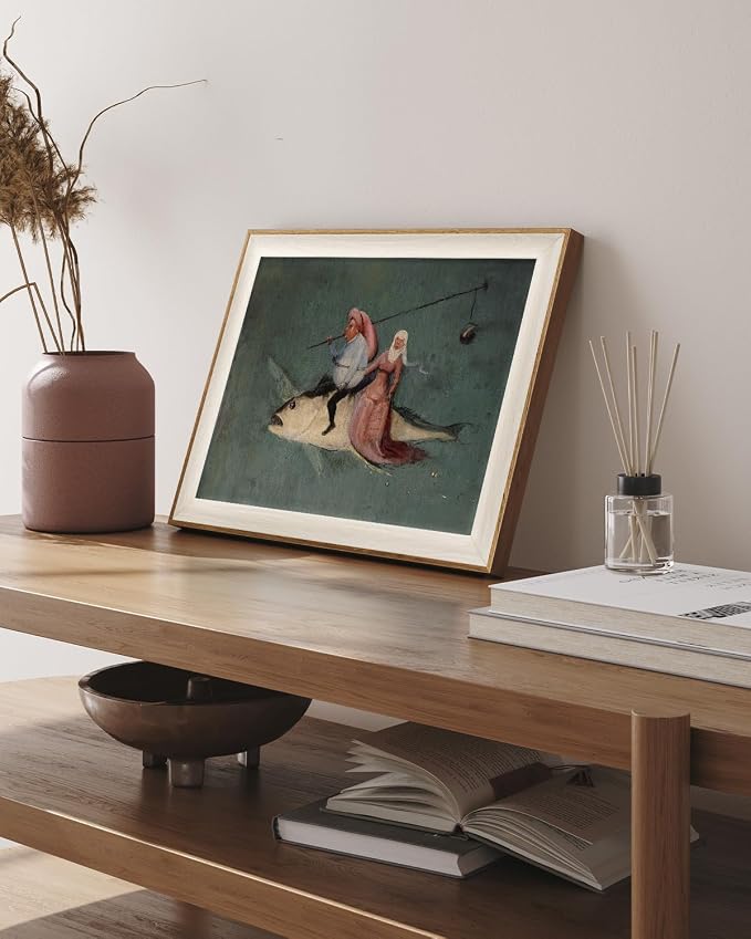 VIYYIEA Framed Wall Art for Living Room, Drive the Fish Canvas Prints, Vintage - Image 3