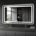 Koonmi 48"x32" LED Mirror for Bathroom, 90CRI Anti-Fog Vanity Mirror by KOONMI
