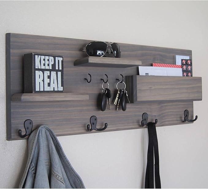 Homanu 24 Pack Coat Hooks, Heavy Duty Double Prong Coat Hooks Wall Mounted - Image 7