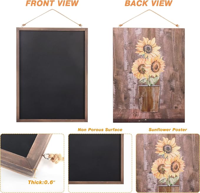 SELEAD 2-Pack Solid Wood Frame Chalkboard Signs - Image 7