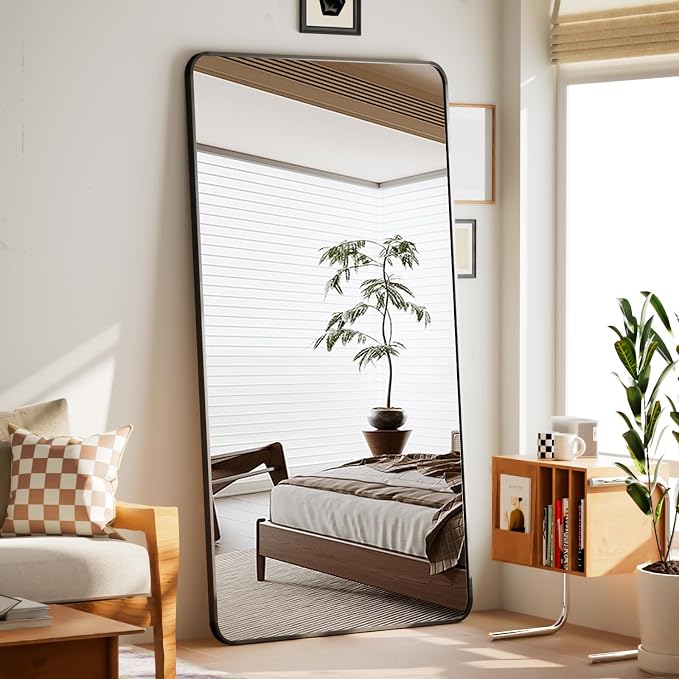 BEAUTYPEAK Black Full Length Mirror, Suitable - Image 7