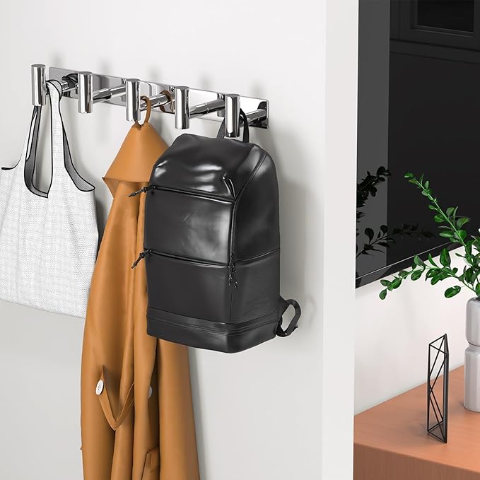 Wall Mounted Coat Rack-5 Hooks, Heavy Duty Stainless Steel Wall Hooks - Image 2