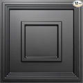 STICKGOO Black Drop Ceiling Tile 2ft x 2ft, Ceiling Panel High-Grade PVC by STICKGOO