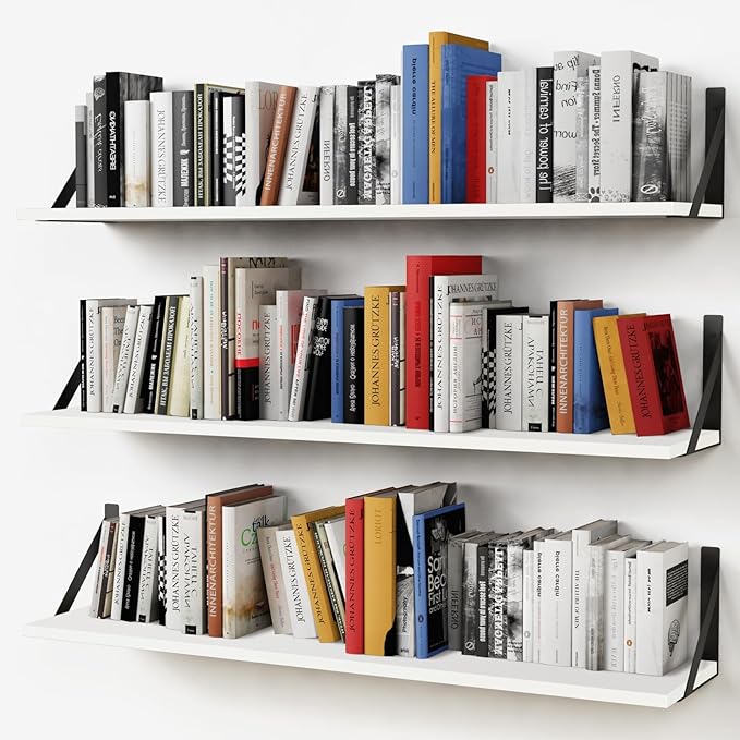 Forbena White Floating Book Shelves by Forbena