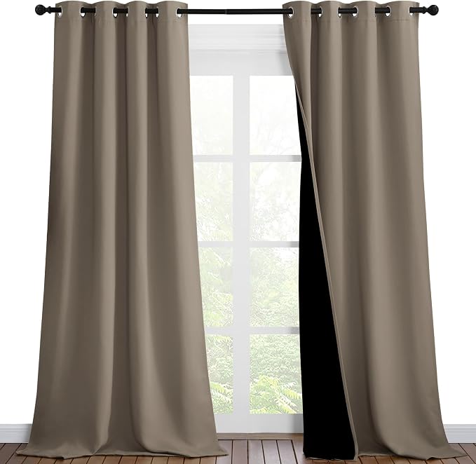 NICETOWN 100% Blackout Blinds, 46 inches x 96 inches, Laundry Room Decor Window by NICETOWN