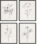 HAUS AND HUES Grey Floral Wall Art by HausandHuesArtPrints