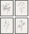 HAUS AND HUES Grey Floral Wall Art by HausandHuesArtPrints