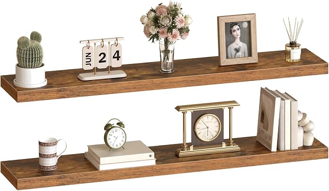 HOOBRO Floating Shelves for Wall, Wall Mounted Shelf Set of 2, for Wall Storage - Image 9