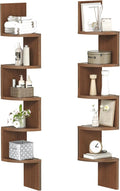 HOOBRO Corner Shelf Wall-Mounted, 5-Tier Corner Bookshelves by HOOBRO