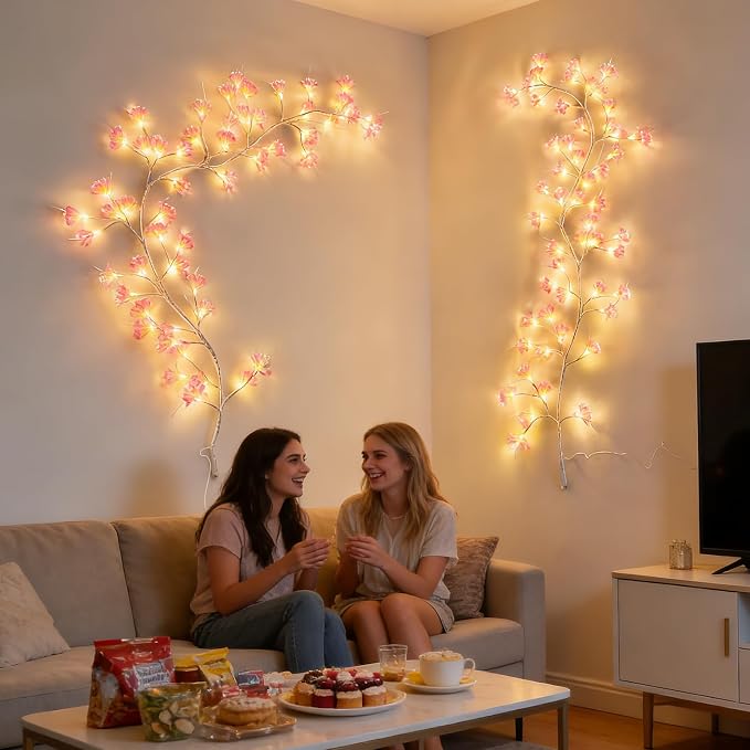 Cherry Blossom Tree Branch Lights: Cherry Blossom Willow Vine Garland - Image 5