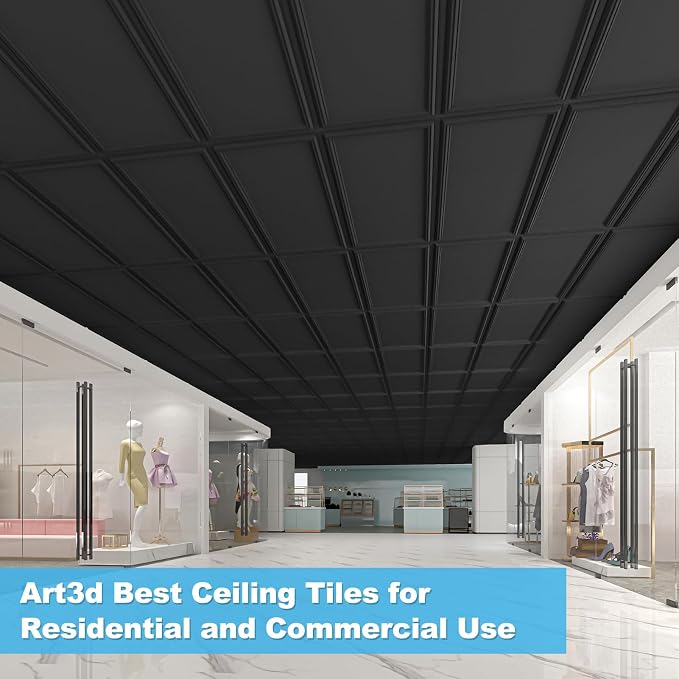 Art3d Drop Ceiling Tiles 48x24, Decorative PVC Ceiling Panels, Waterproof - Image 8