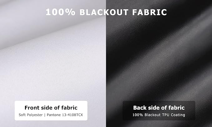 LazBlinds 100% Blackout Roller Shades, No Tools No Drill Cordless Blinds - Image 2