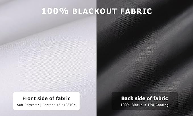 LazBlinds 100% Blackout Door Curtain, No Tools No Drill Cordless Blinds - Image 2
