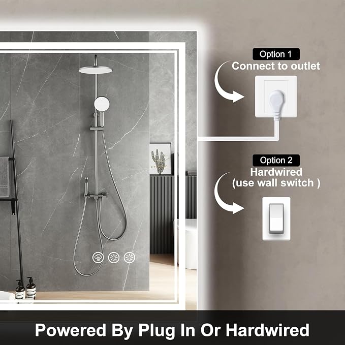 Ratsamee 24x36 Inch LED Bathroom Mirror - Image 6