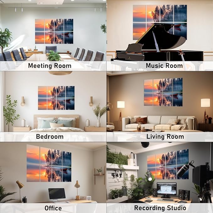 FurnoFlexArt Acoustic Panels Tiles Decorative Room Sound Proof Foam Absorbing - Image 7