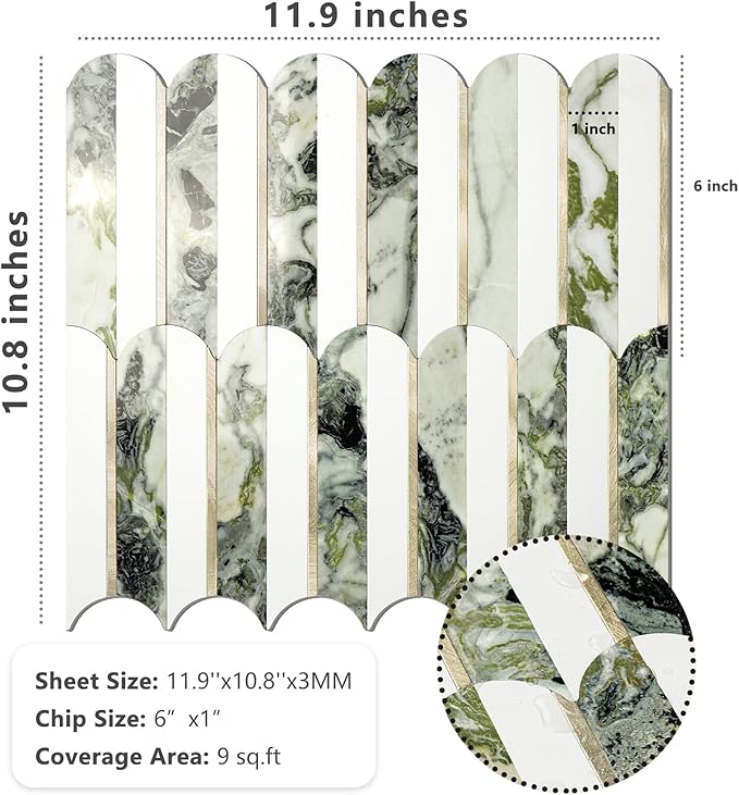 Vamos Tile Peel and Stick Backsplash Seamless Tile, 10-Sheets Stick on - Image 7