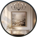G-LEAF Black Round Mirror 24 inch, Circle Mirror by G-LEAF