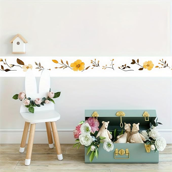 HOMETITUTE Wallpaper Border 4x196 Inch Peel and Stick Wall Border Wallpaper - Image 6