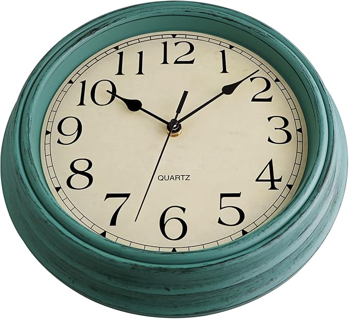 Foxtop Retro Silent Non-Ticking Round Classic Clock 12 Inch Quartz Decorative - Image 4
