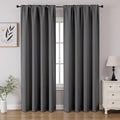 CUCRAF Light Grey Blackout Curtains 84 inch Length 2 Panels Set, Rod Pocket by CUCRAF