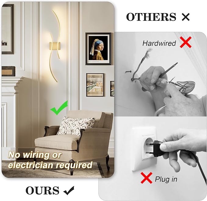 Battery Operated Wall Sconces Set of Two - Image 2