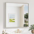 Keonjinn 36 x 36 Inch Brushed Nickel Bathroom Mirrors by Keonjinn