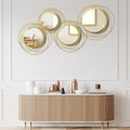 Hicarer 4 Pcs Decorative Wall Mirror Round Modern Circle Mounted Mirror Metal by Hicarer