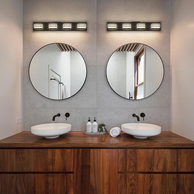 4-Light LED Black Vanity Lights - Image 8
