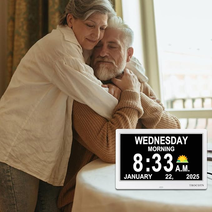 TROCOTN Dementia Clocks, Large Display Calendar Alarm Clock - Image 6