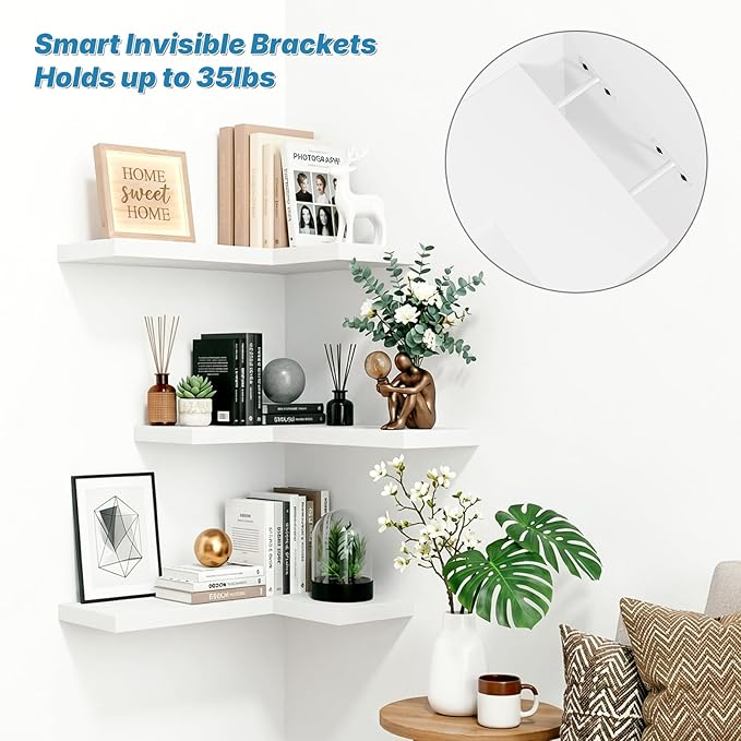 NATURE'S SOURCE Floating Corner Shelves - Image 5