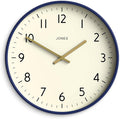 JONES CLOCKS® Studio wall Clock | Modern Round Style | 12 inch | Dark Navy Blue by JONESCLOCKS