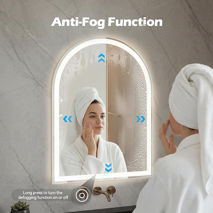 Sweetcrispy 24“×32” LED Bathroom Backlit Mirror - Image 4