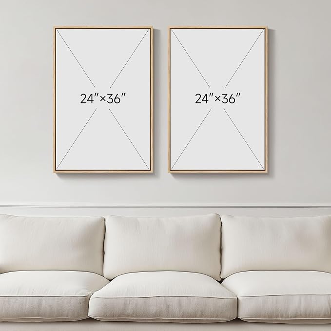 Large Framed Neutral Abstract Wall Art - Image 3