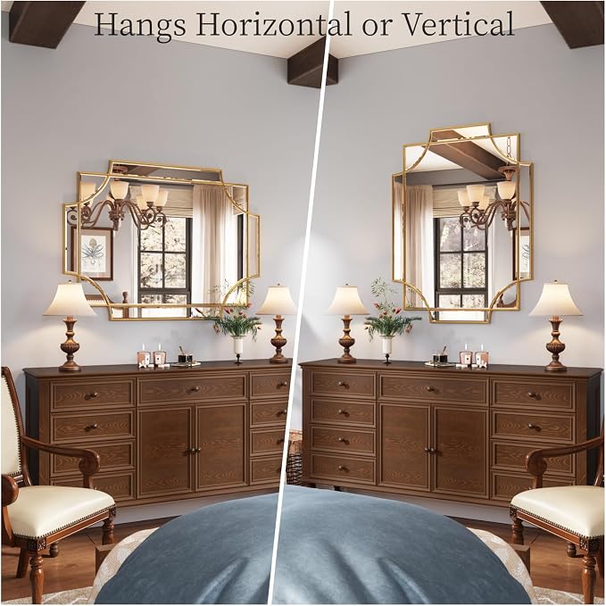 Kelly Miller 20"x30" Small Gold Bathroom Mirror - Image 9