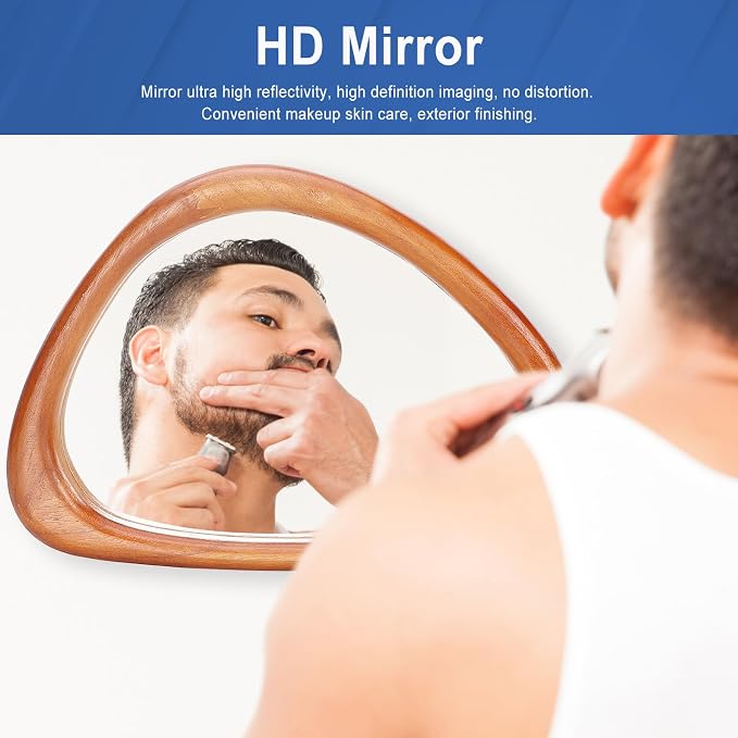 MAGFLERUM Irregular Wall Mirror, 15 * 10 inch Asymmetrical Wood Mirrors - Image 5