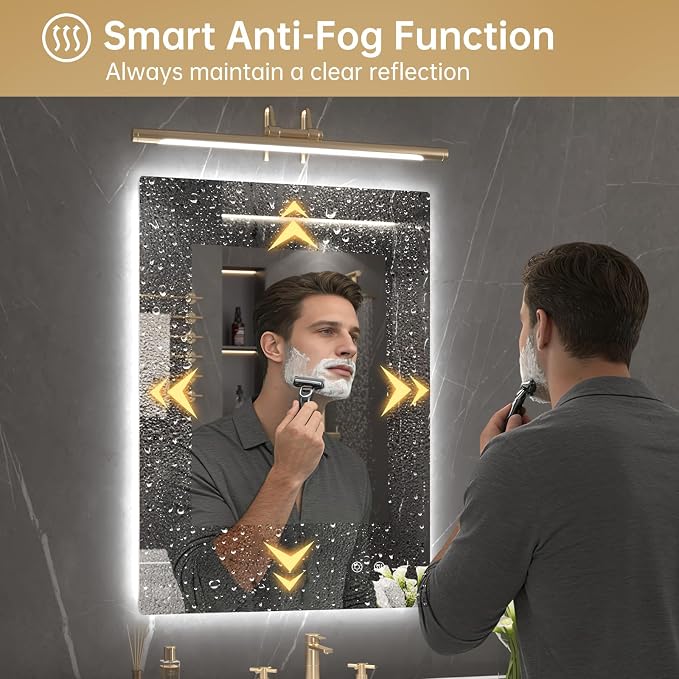 LOVESPEJO 22"x30" Backlit Mirror Bathroom, Lighted Bathroom Mirror - Image 2