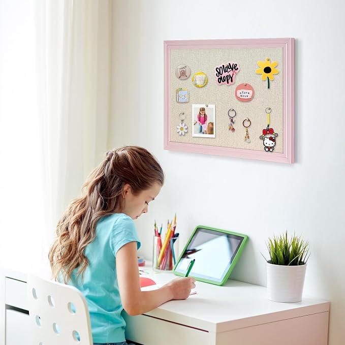 Large Cork Board with Linen, Picture Display Vision Board Corkboards - Image 5