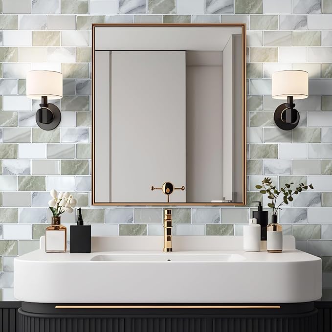 Art3d Peel and Stick Beige & White Wall Tiles – 12"x12" Thickened Design - Image 4