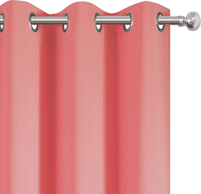 LEMOMO Coral Thermal Blackout Curtains/42 x 72 Inch/Set of 2 Panels Room - Image 7