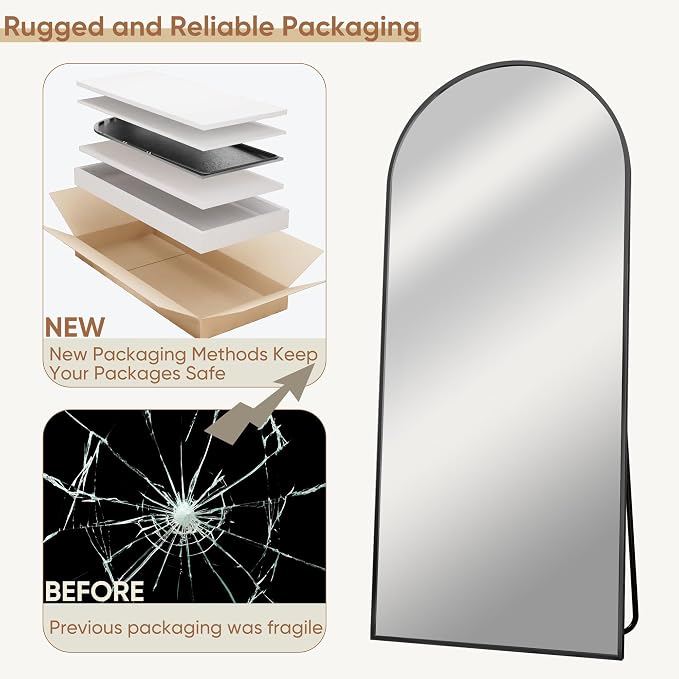 Full Length Mirror, Tall Body Floor Wall Hanging - Image 7