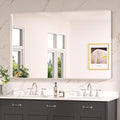 Keonjinn 55 x 36 Brushed Nickel Bathroom Mirrors by Keonjinn