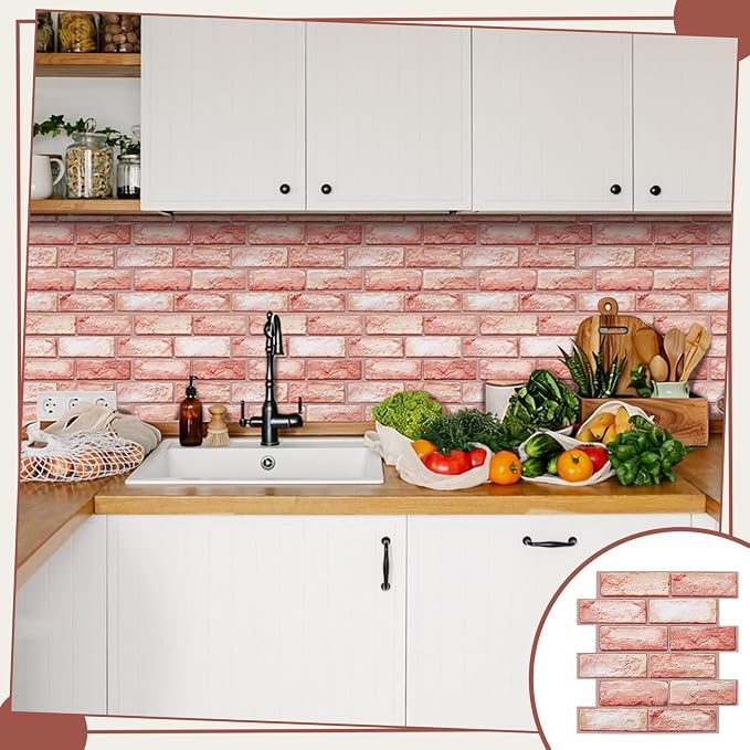 12PCS 3D Wall Panels Peel and Stick Foam Faux Brick Wall Panels, Self-Adhesive - Image 7