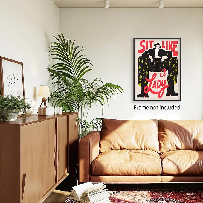 Medpol Funky Feminist Wall Art Vintage Trendy Equal Rights Canvas Poster Modern - Image 3
