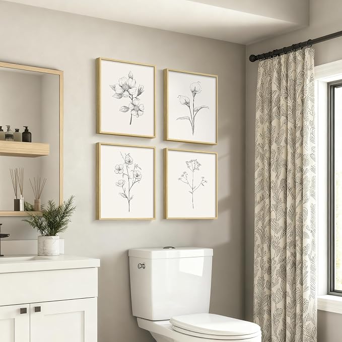 Framed Botanical Wall Art for Bathroom - Image 2