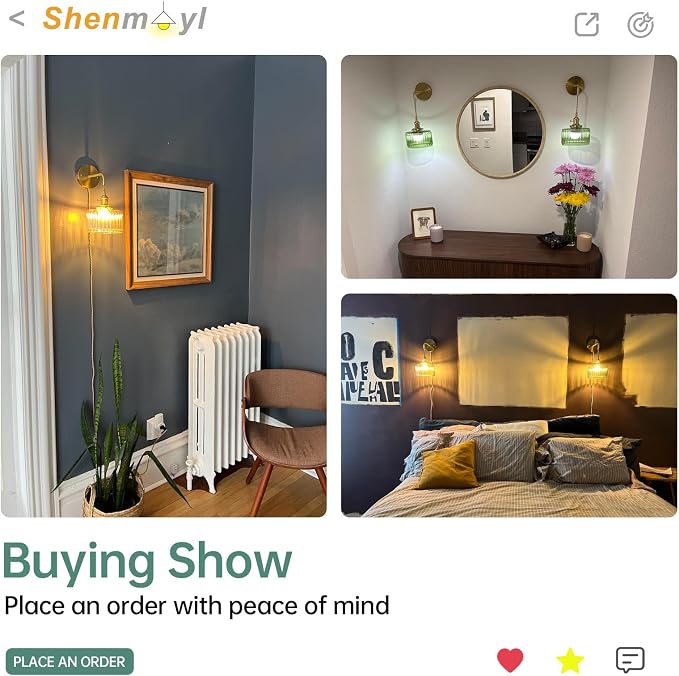 Shenmoyl Vintage Wall Sconce Wall Lamp - Image 5