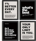 DSHFG Motivational Inspirational Office Wall Art Decor Prints Set of 4 by Unknown