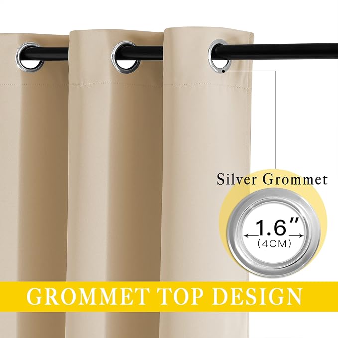 NICETOWN Sliding Door Blinds Window Treatment, Privacy Thermal Drapes - Image 2